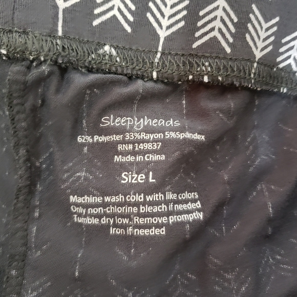 Sleepyheads Arrow Pajama Pants Size Large - Picture 4 of 6